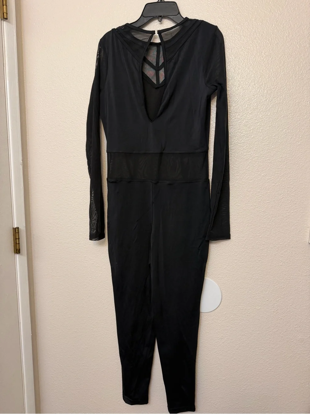 WEISSMAN Dance Costume black unitard jumpsuit romper Ending 14017 LA-Large adult